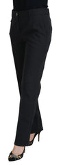 Dolce & Gabbana Grey Women Formal Tapered Pants - IT40|S - Trousers