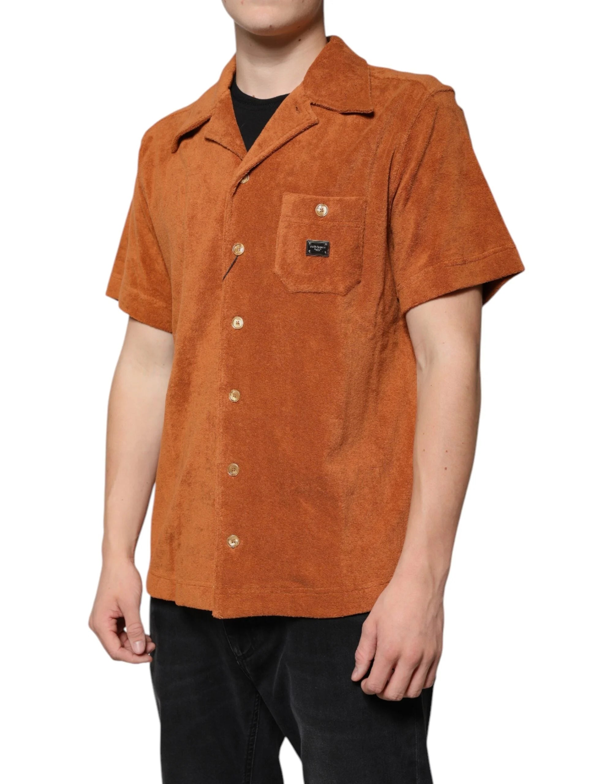 Dolce & Gabbana Hazel Cotton Velvet Button Down Collared Shirt - Shirts