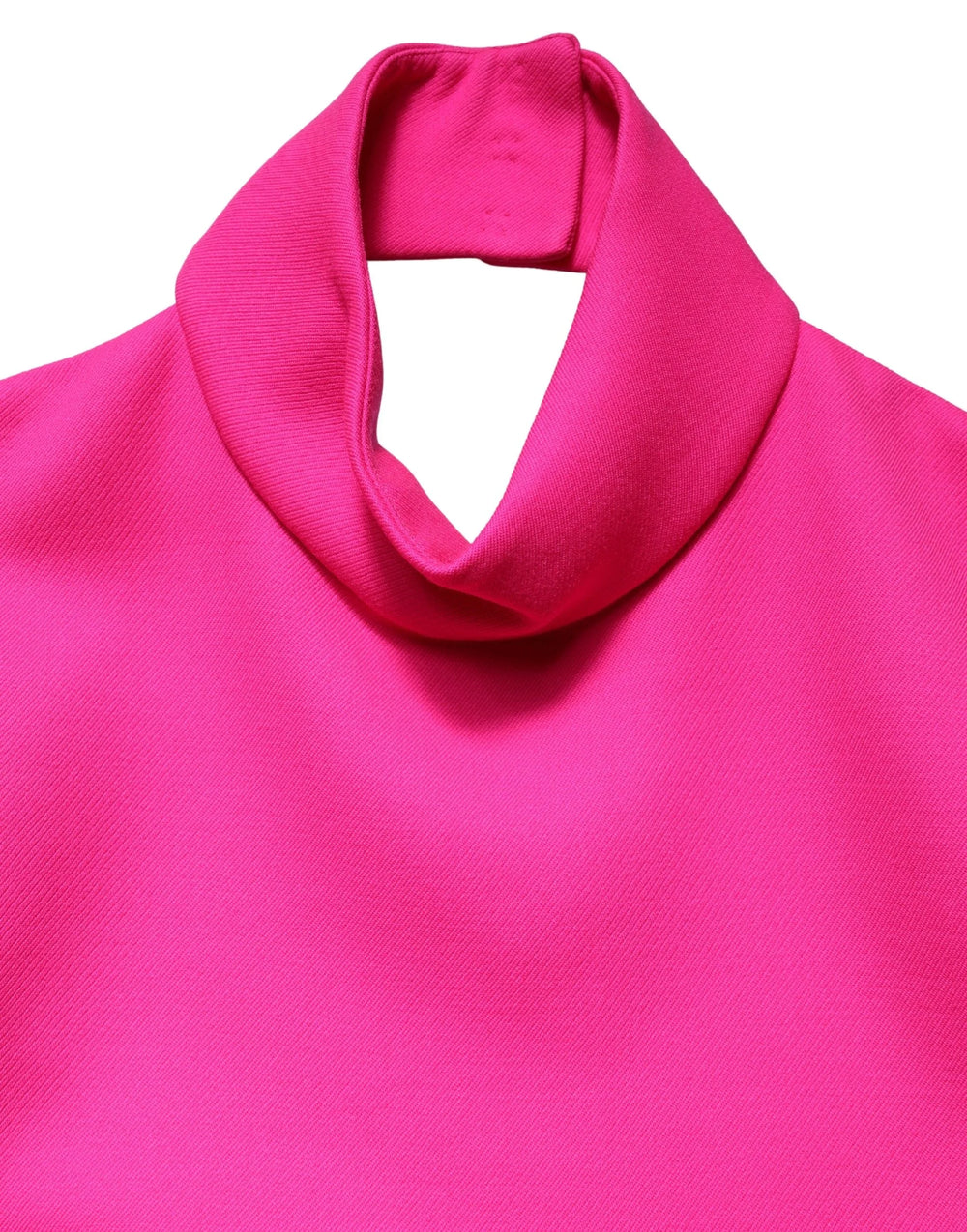 Dolce & Gabbana Top Rosa Choque Lã Decote Costas Curto Manga