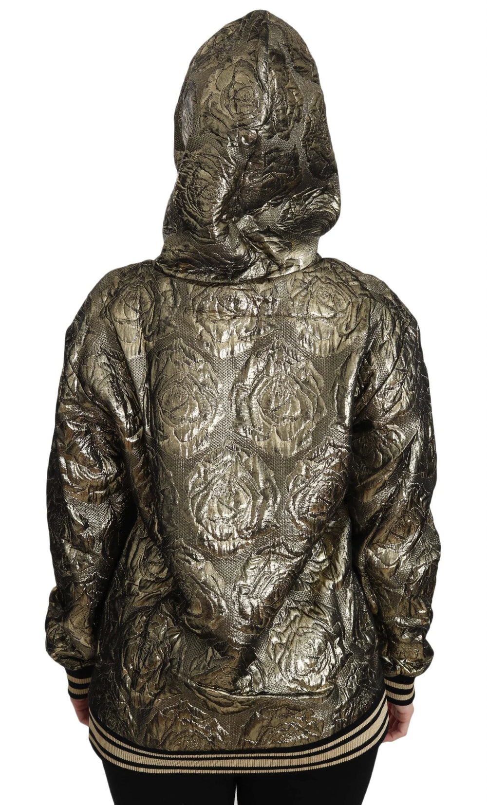 Dolce & Gabbana Im The Queen Jaquard Gold Sweatshirt Hoodie - Hoodies