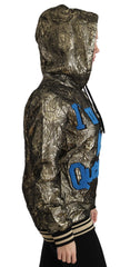 Dolce & Gabbana Im The Queen Jaquard Gold Sweatshirt Hoodie - Hoodies