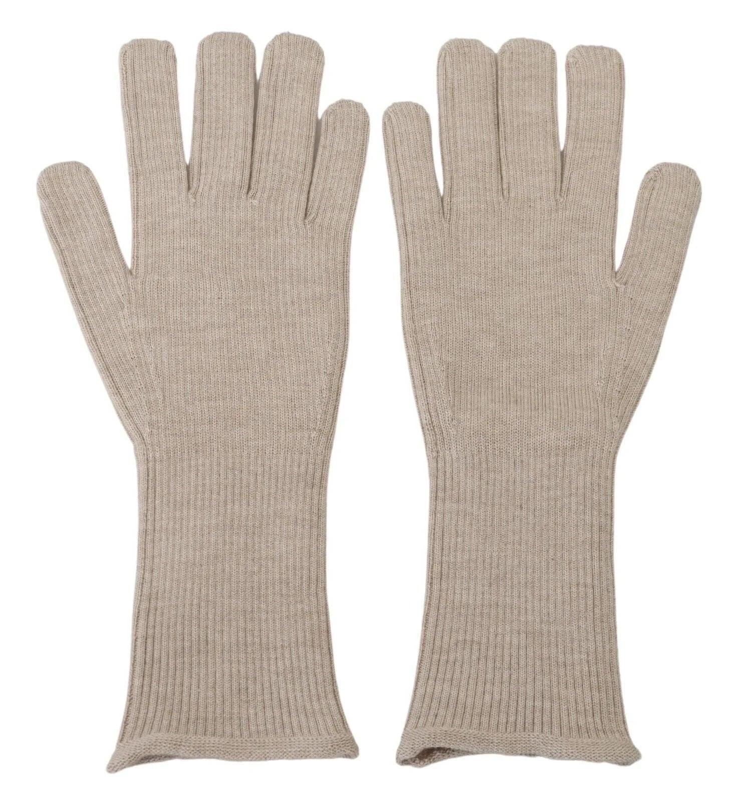 Dolce & Gabbana Ivory Cashmere Silk Hands Mitten Mens Gloves - 9|M - Gloves & Mittens