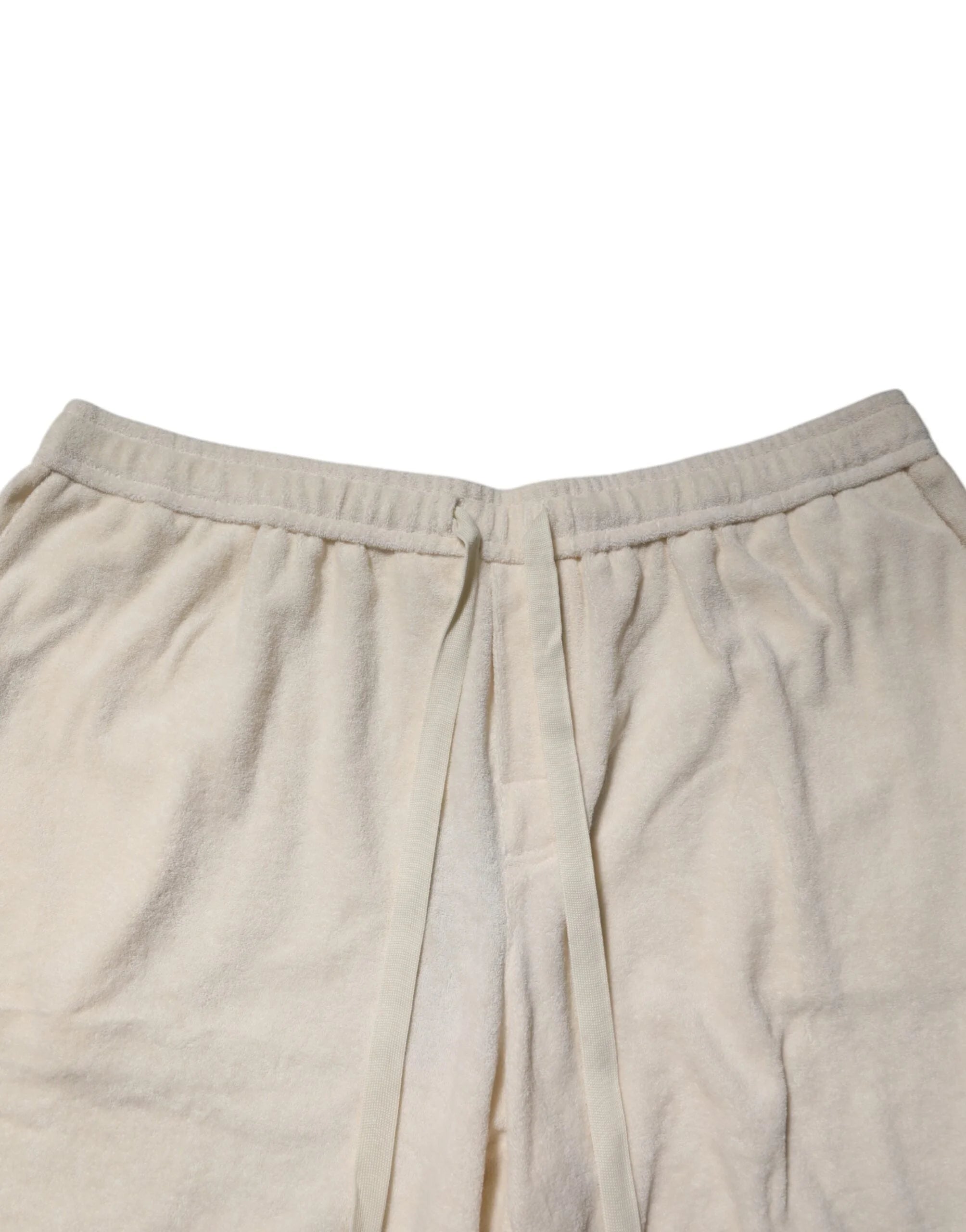 Dolce & Gabbana Ivory Cotton Men Bermuda Sweatshorts Shorts - IT60 | 3XL - Bermudas