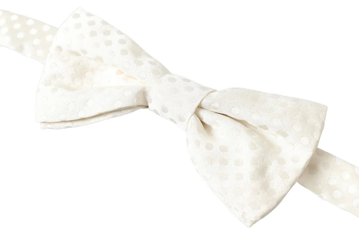 Dolce & Gabbana Ivory Fantasy Pattern Adjustable Neck Papillon Bow Tie - Neckties