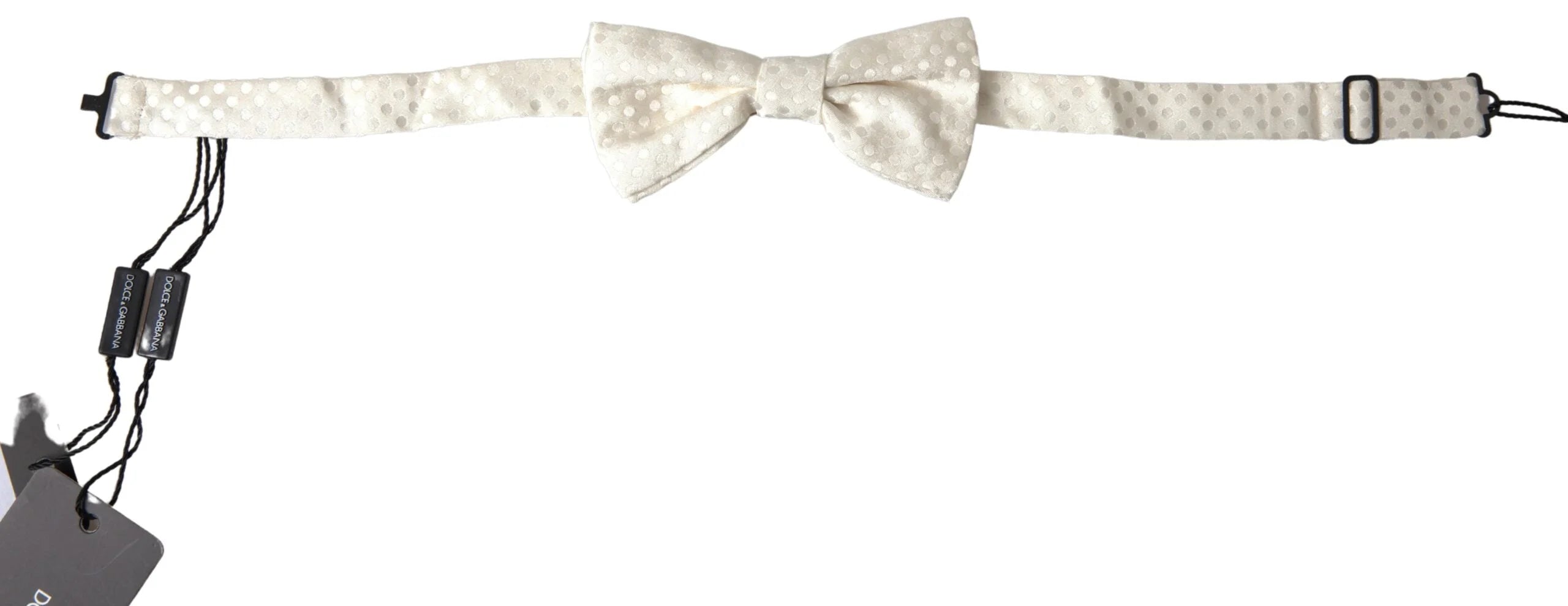 Dolce & Gabbana Ivory Fantasy Pattern Adjustable Neck Papillon Bow Tie - Neckties