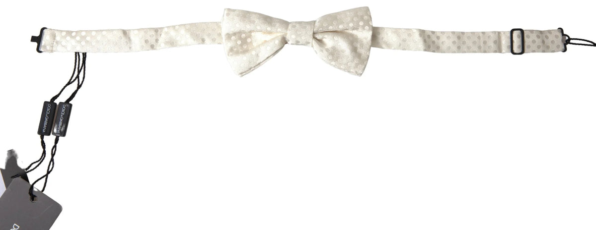 Dolce & Gabbana Ivory Fantasy Pattern Adjustable Neck Papillon Bow Tie - Neckties