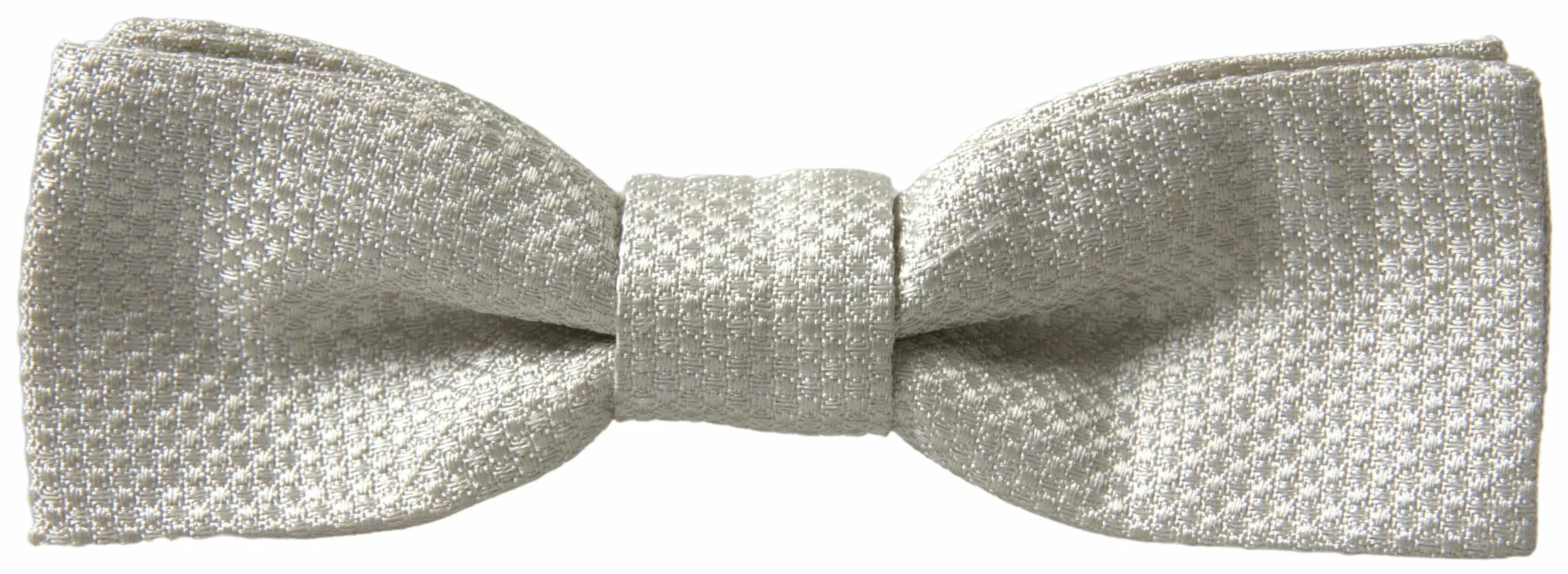 Dolce & Gabbana Ivory Silk Adjustable Neck Papillon Men Bow Tie - Neckties