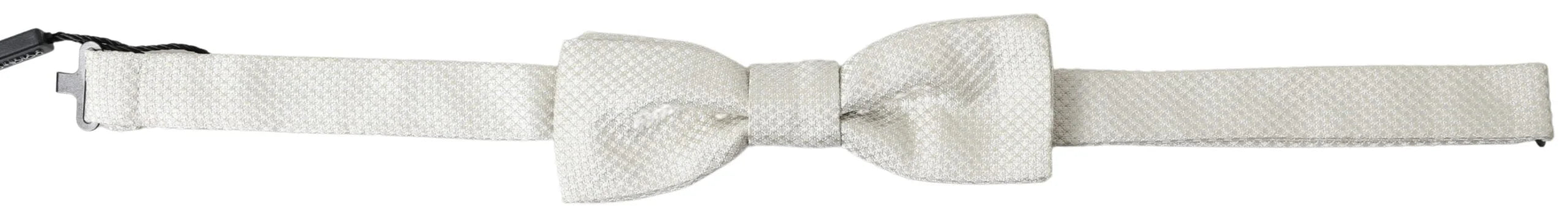 Dolce & Gabbana Ivory Silk Adjustable Neck Papillon Men Bow Tie - Neckties
