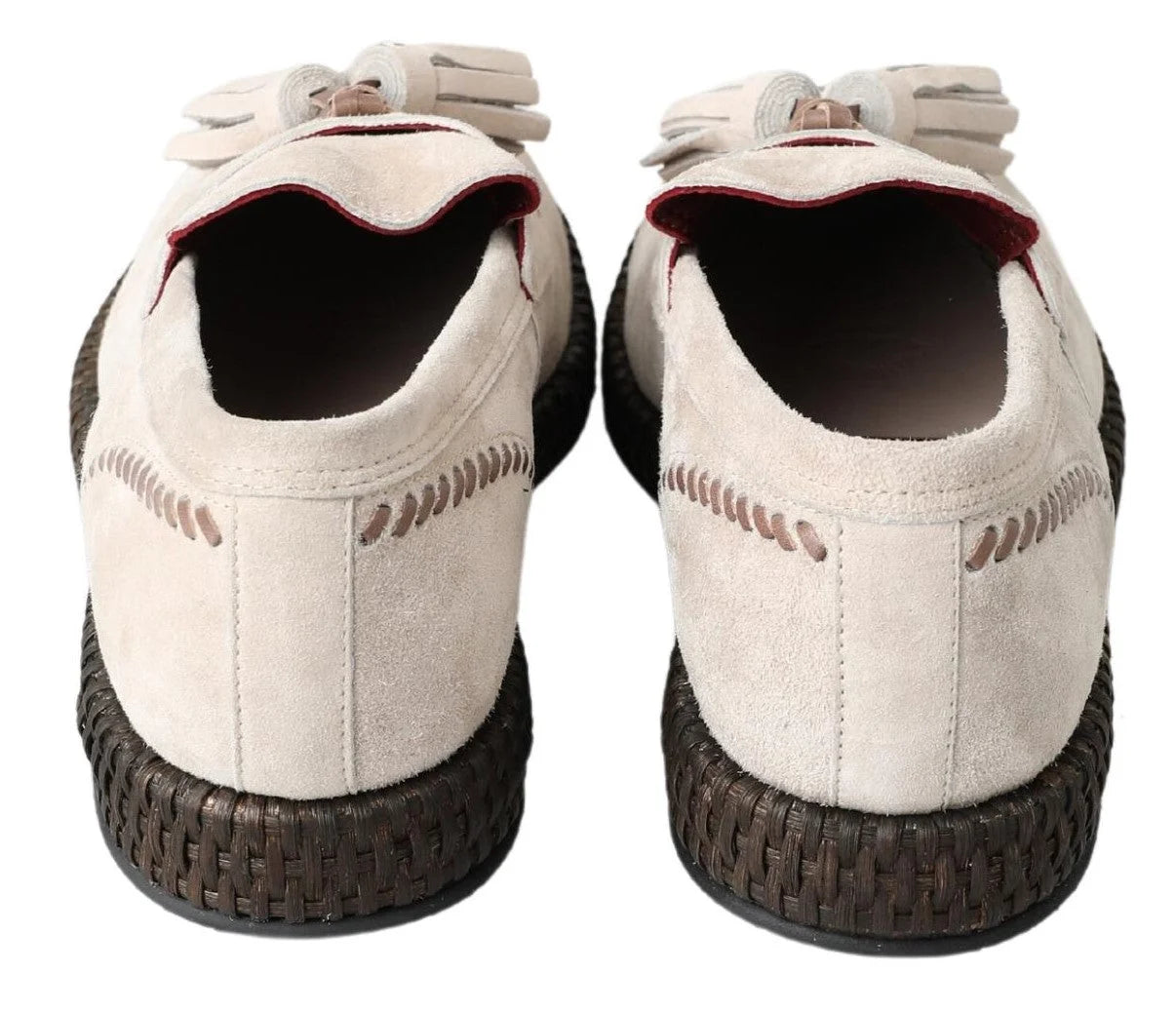 Dolce & Gabbana Ivory Suede Leather Men Espadrille Shoes - EU43/US10 - Sneakers