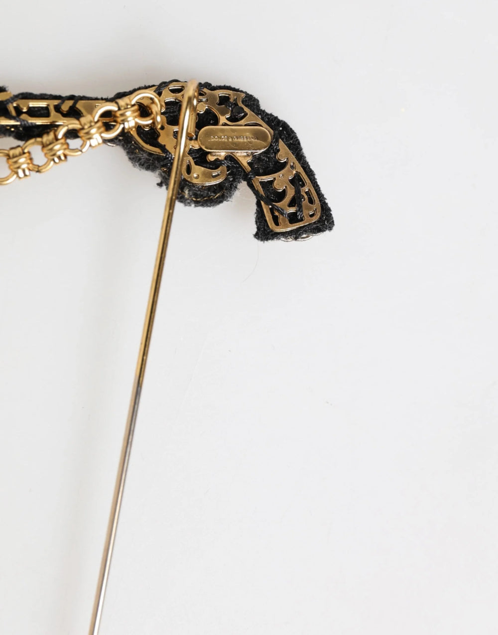 Dolce & Gabbana Lapel Pin Brass Copper Revolver Men Accessories Brooch - Brooches & Lapel Pins