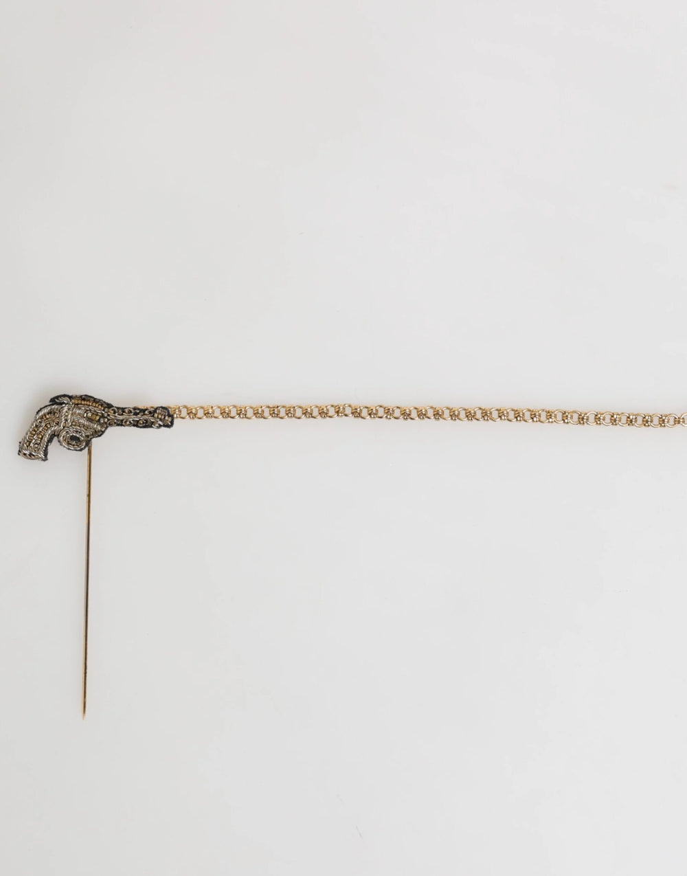 Dolce & Gabbana Lapel Pin Brass Copper Revolver Men Accessories Brooch - Brooches & Lapel Pins