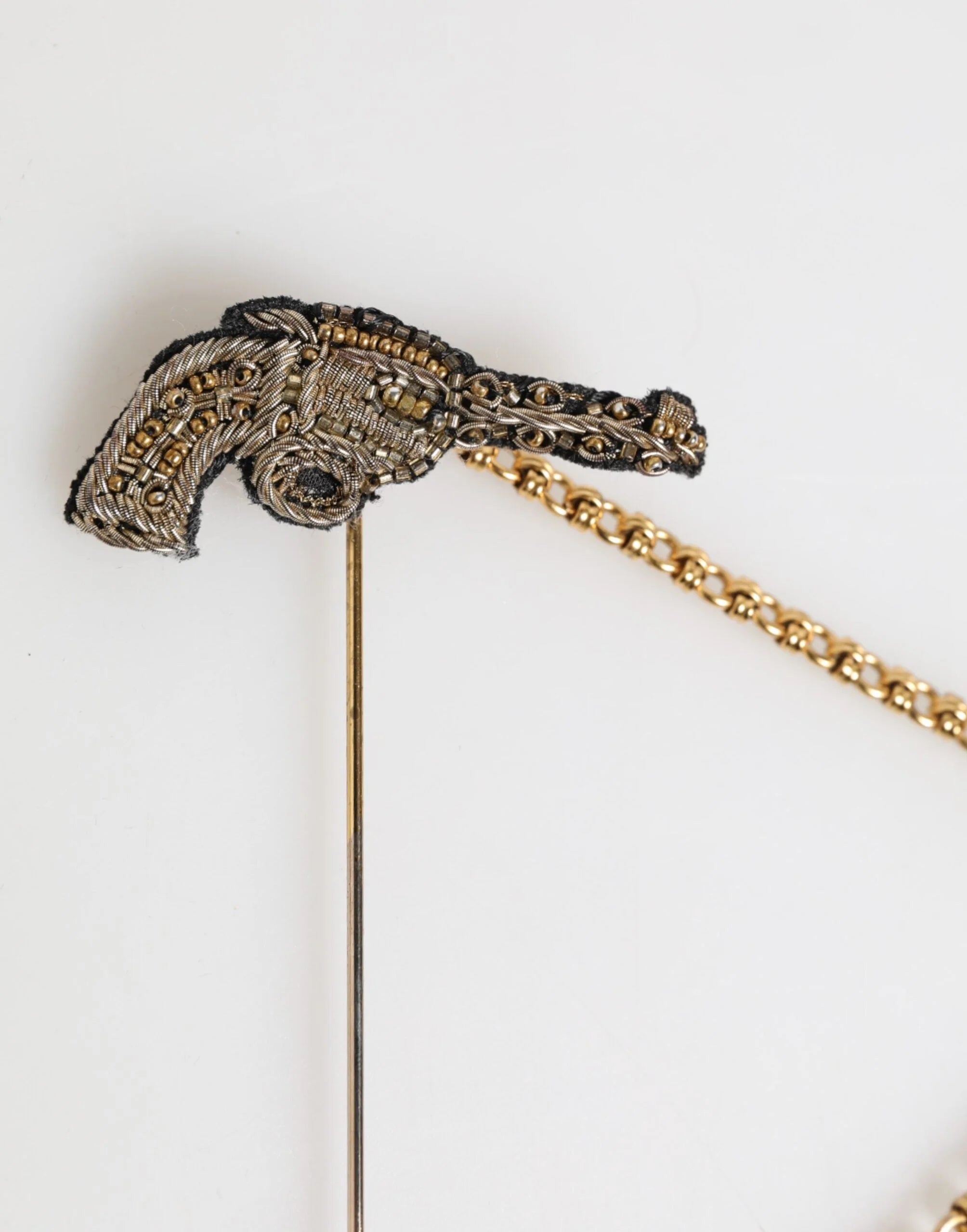 Dolce & Gabbana Lapel Pin Brass Copper Revolver Men Accessories Brooch - Brooches & Lapel Pins