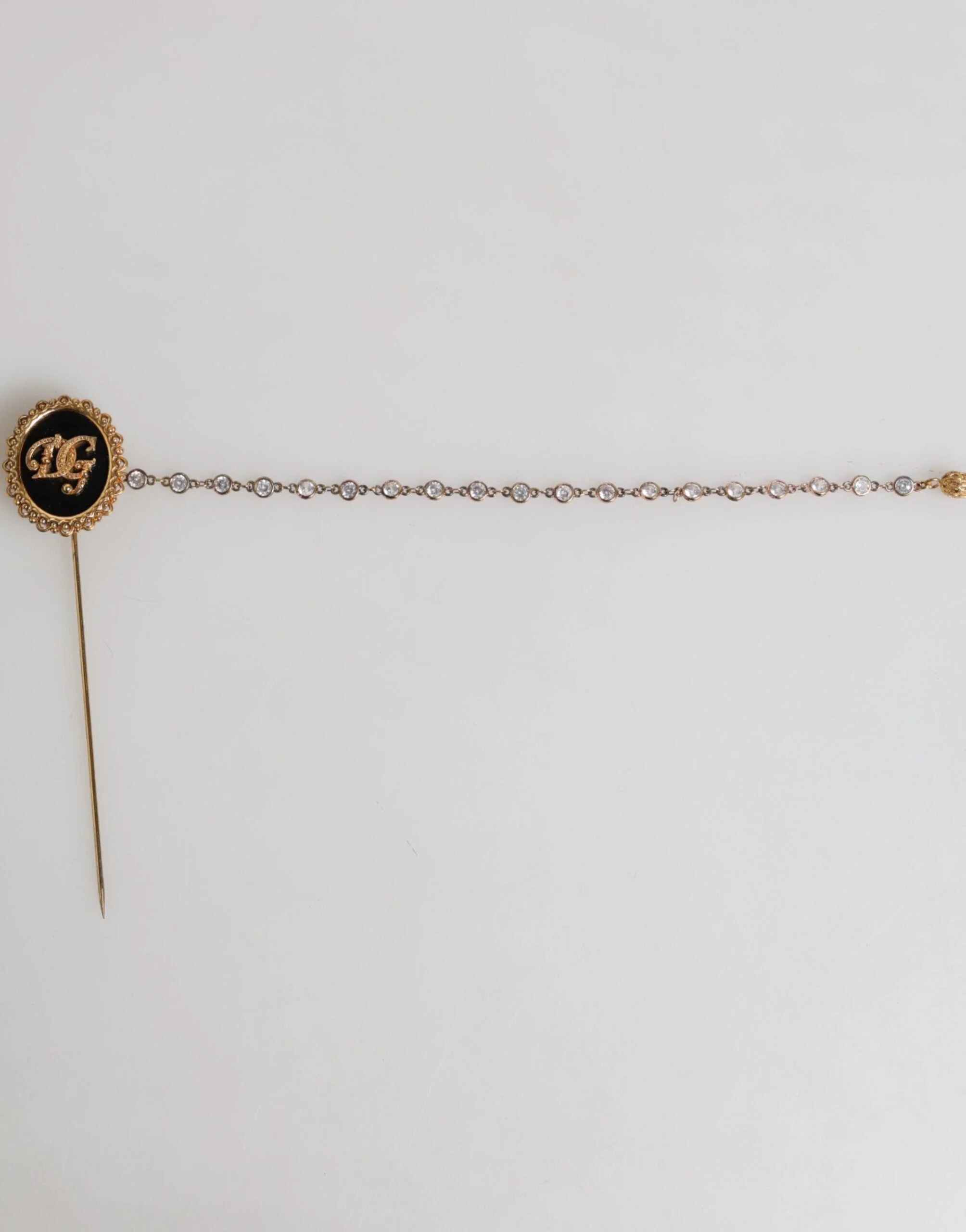 Dolce & Gabbana Lapel Pin DG Logo Gold Chain Mens Accessories Brooch - Brooches & Lapel Pins