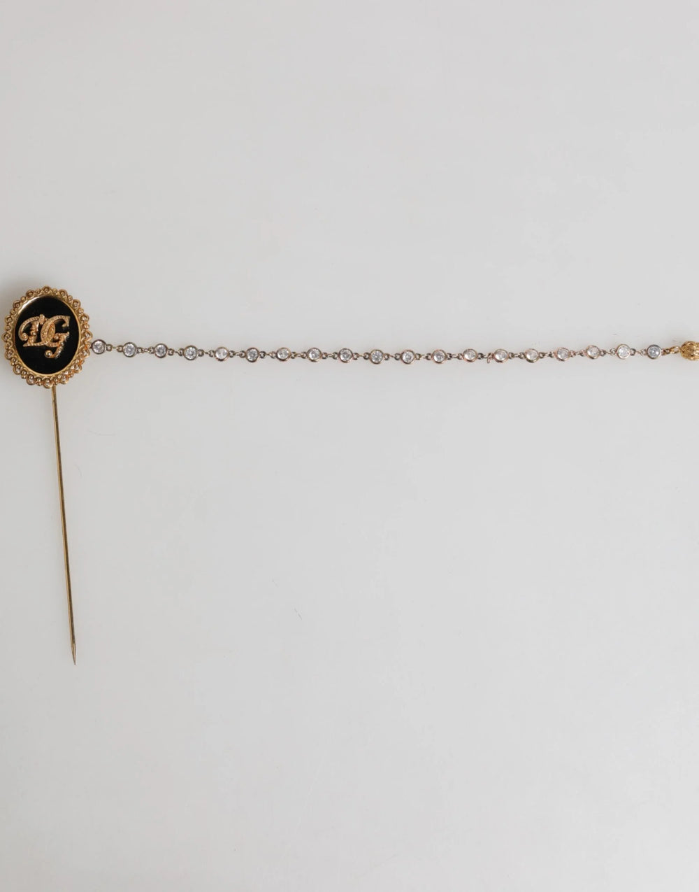 Dolce & Gabbana Lapel Pin DG Logo Gold Chain Mens Accessories Brooch - Brooches & Lapel Pins