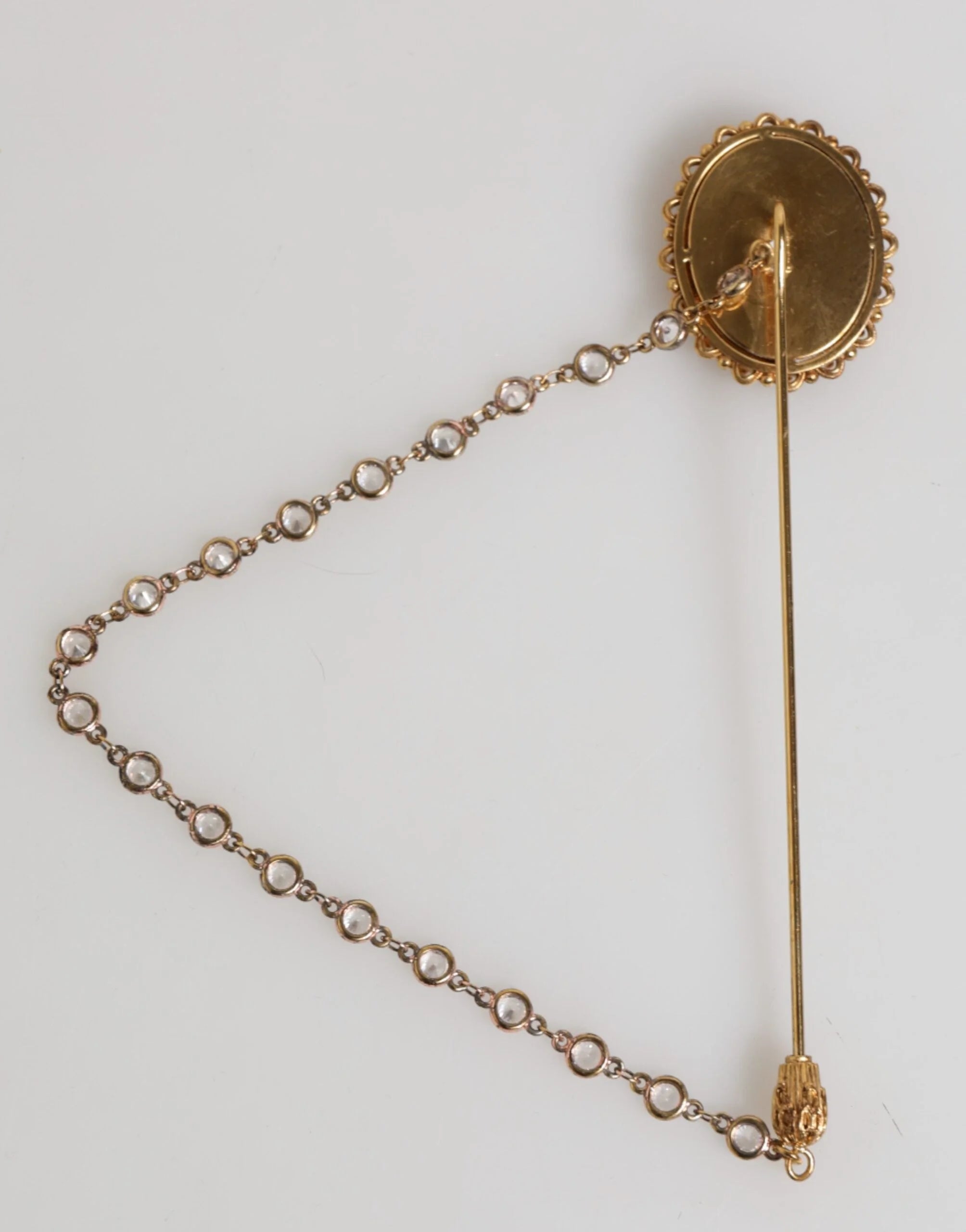 Dolce & Gabbana Lapel Pin DG Logo Gold Chain Mens Accessories Brooch - Brooches & Lapel Pins