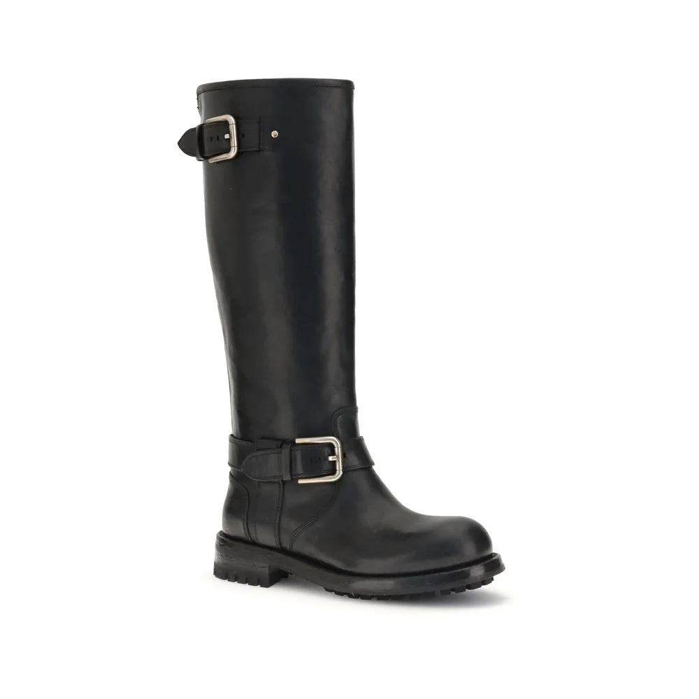 Dolce & Gabbana Leather Biker - Boots