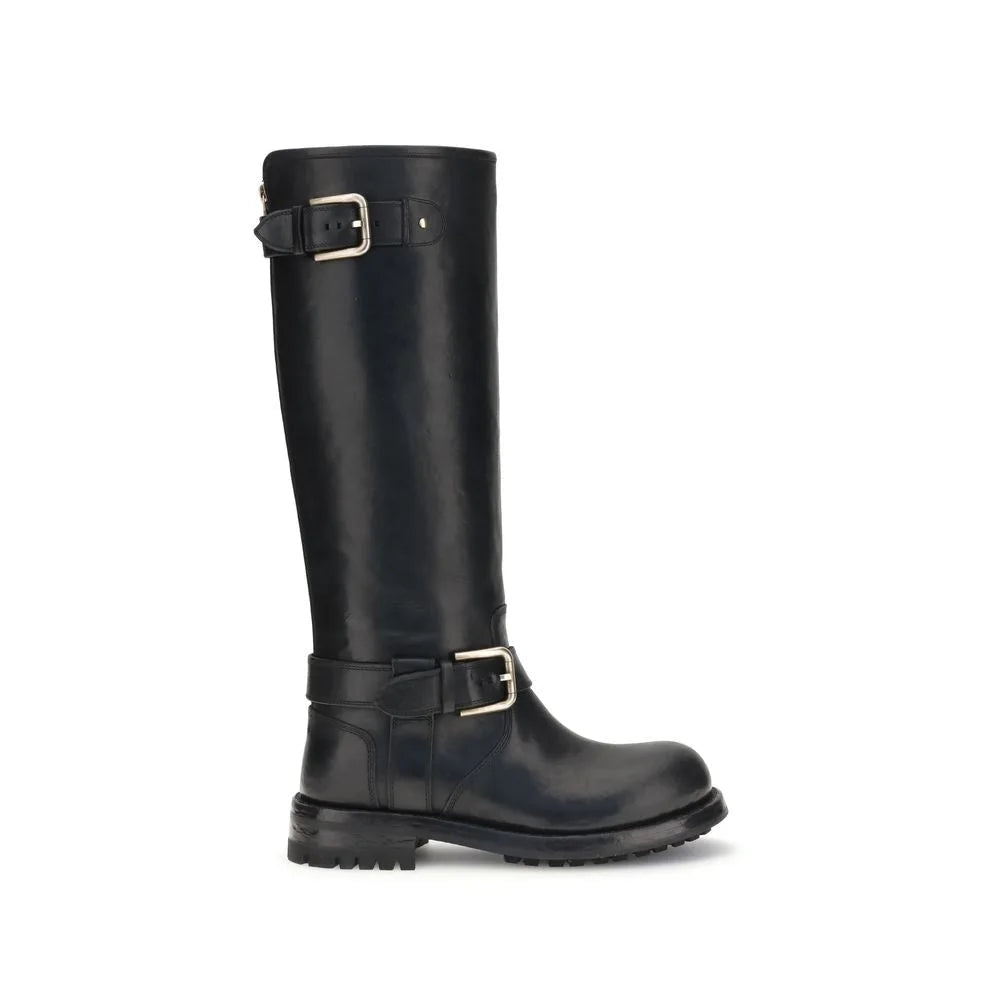 Dolce & Gabbana Leather Biker - Boots