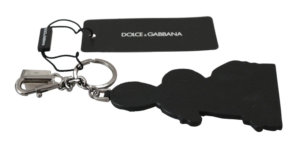 Dolce & Gabbana Leather Dominico Stefano #DGFAMILY Logo Badge Keychain - Keychains