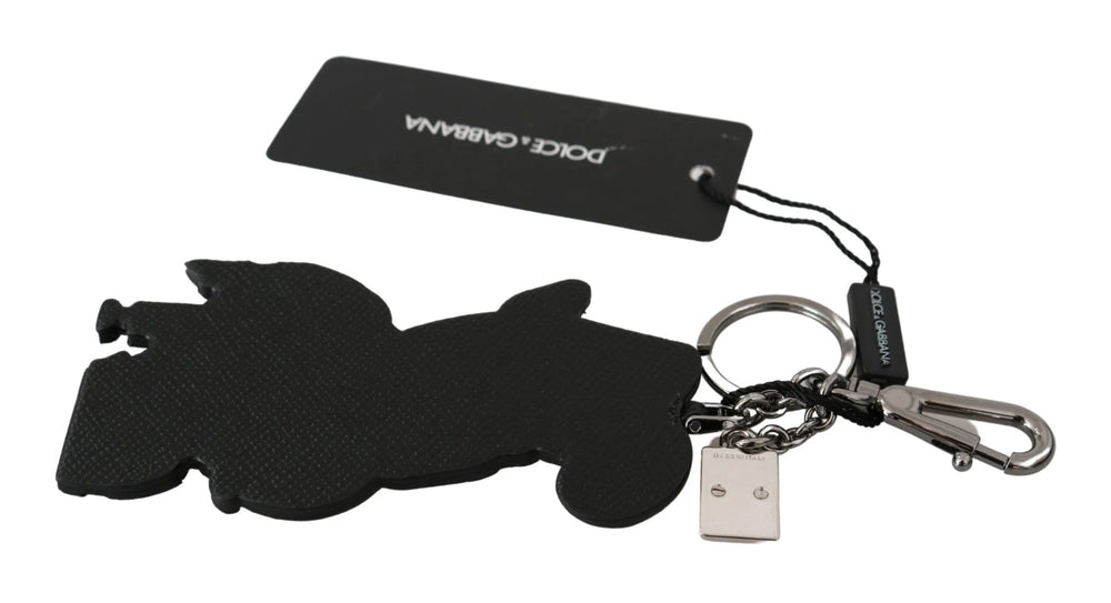 Dolce & Gabbana Leather Dominico Stefano SICILY WESTERN Badge Keychain - Keychains