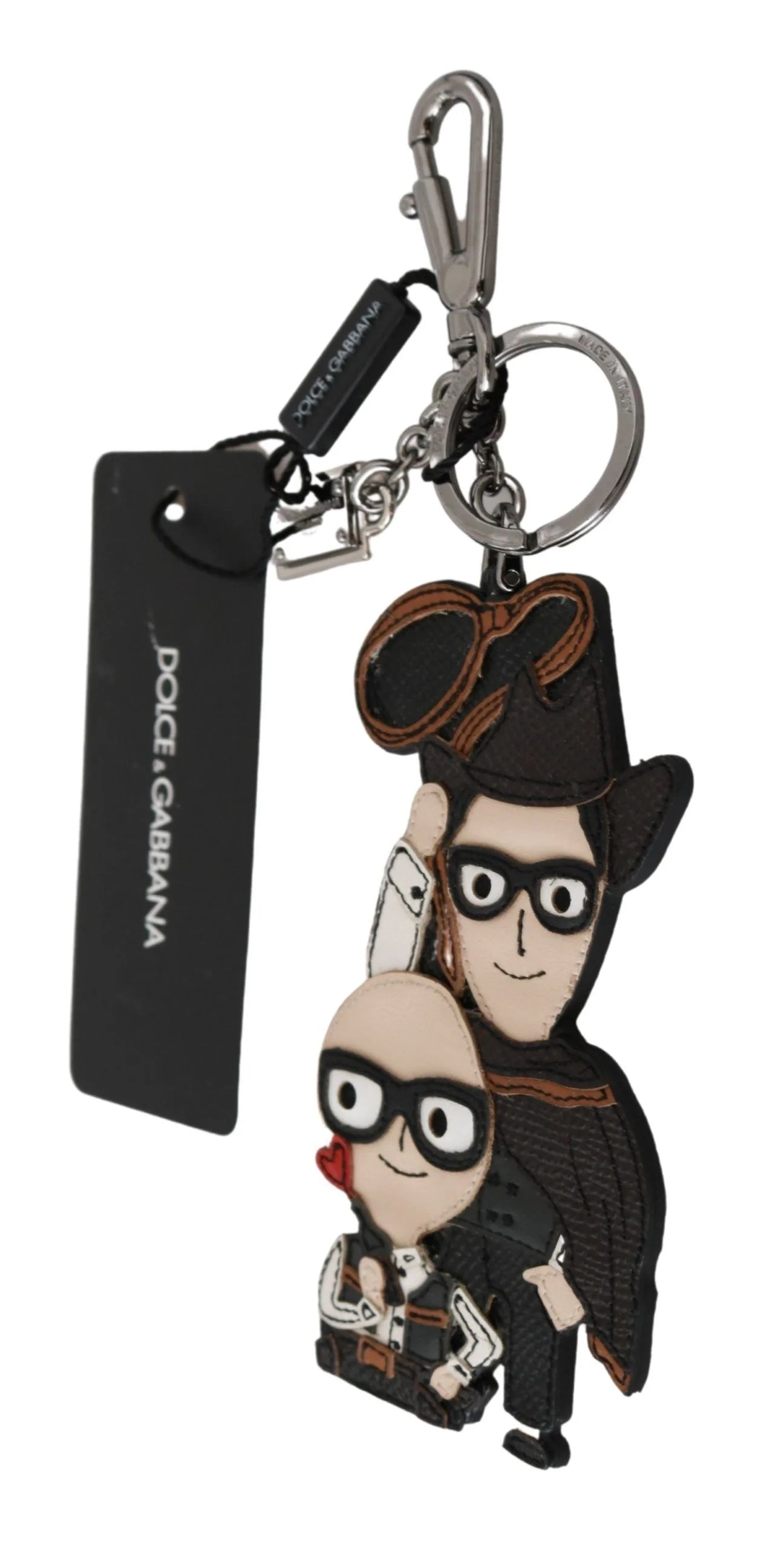 Dolce & Gabbana Leather Dominico Stefano SICILY WESTERN Badge Keychain - Keychains