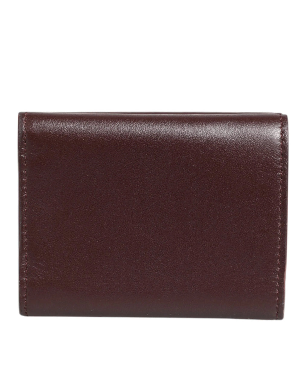 Dolce & Gabbana Leather Embossed Logo Trifold Men Card Holder Dark Brown - Card Cases