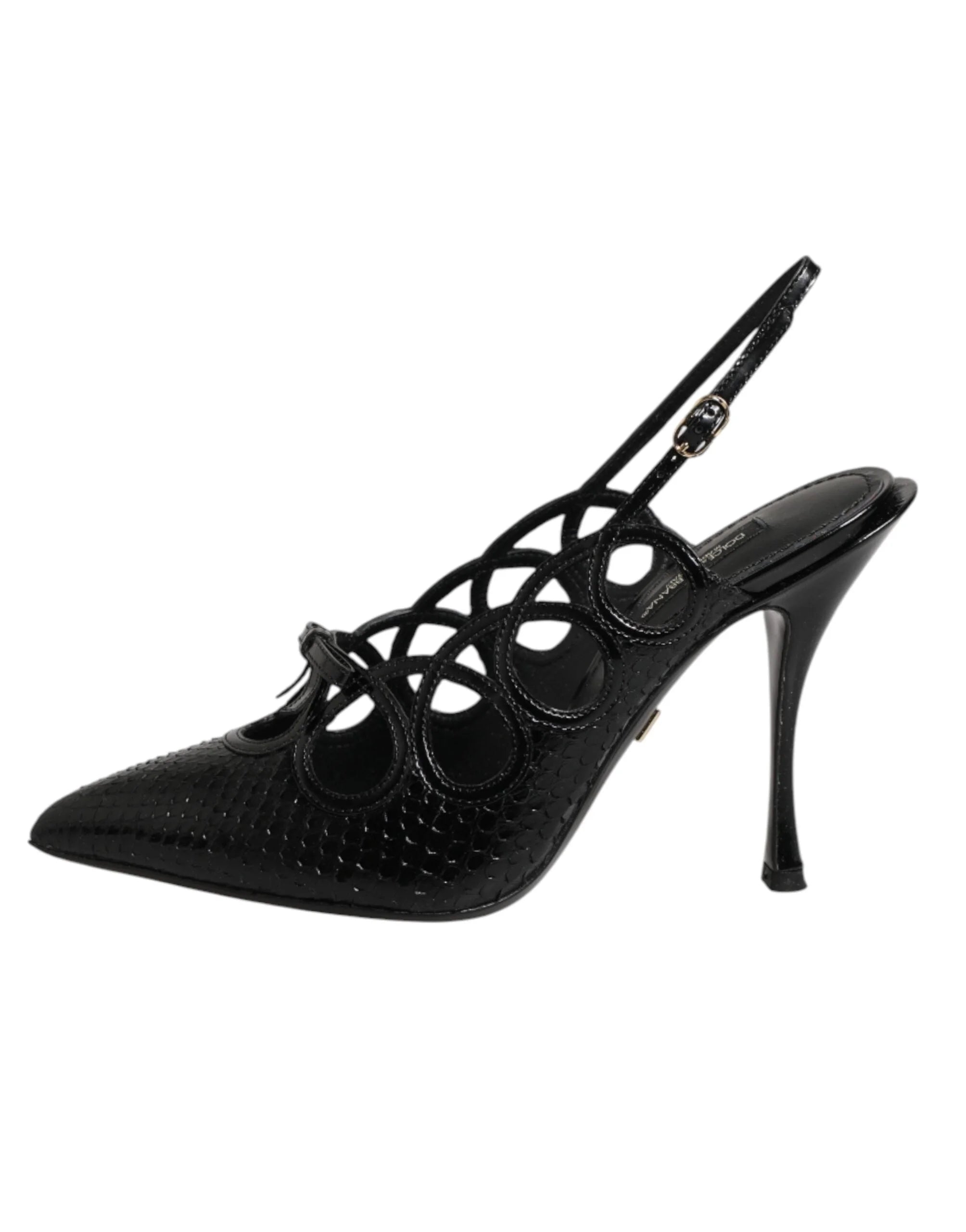 Dolce & Gabbana Leather High Heels Slingback Shoes - EU36.5/US6