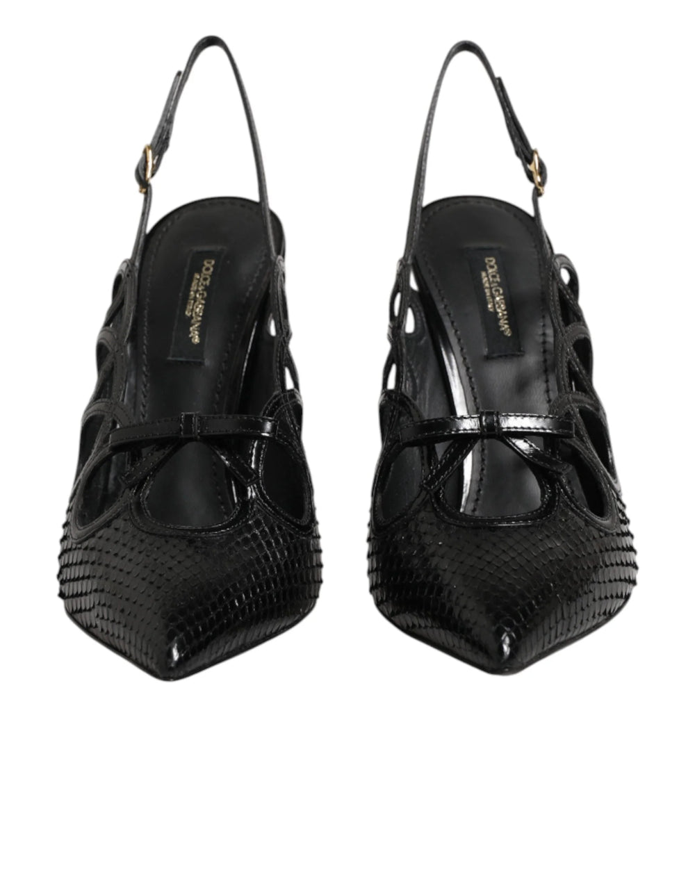 Dolce & Gabbana Leather High Heels Slingback Shoes - EU36.5/US6
