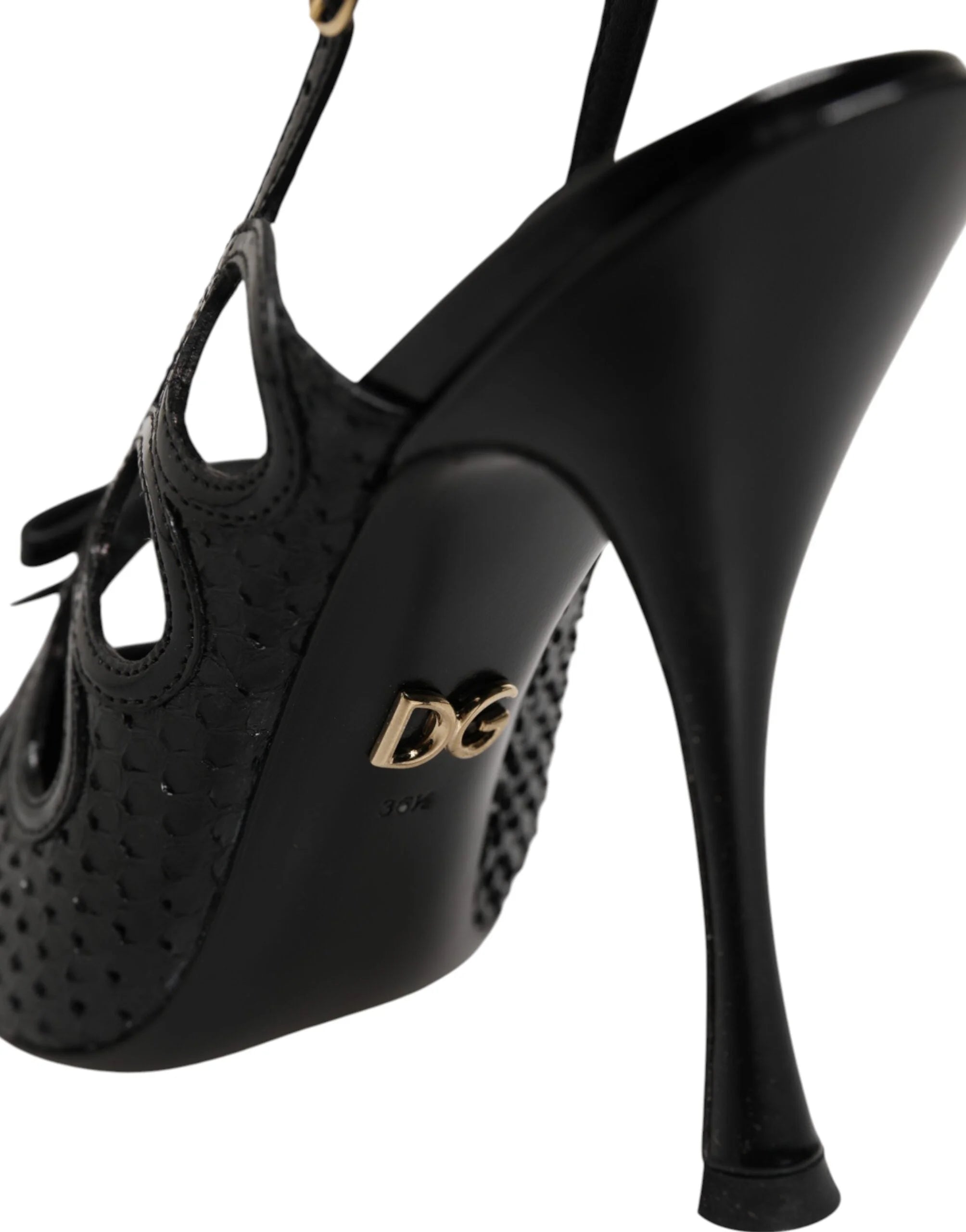 Dolce & Gabbana Leather High Heels Slingback Shoes - EU36.5/US6