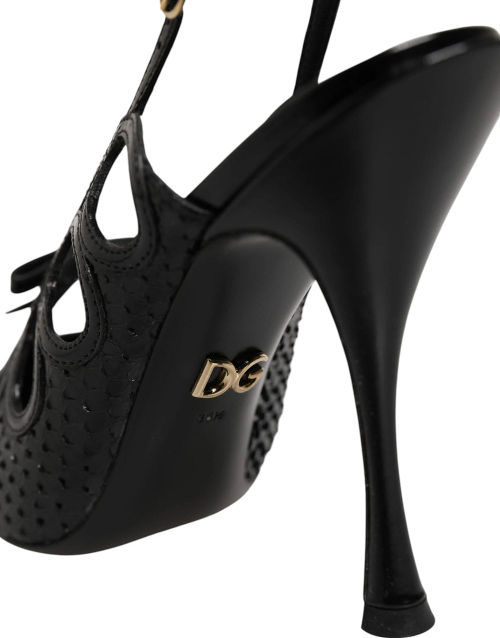 Dolce & Gabbana Leather High Heels Slingback Shoes - EU36.5/US6