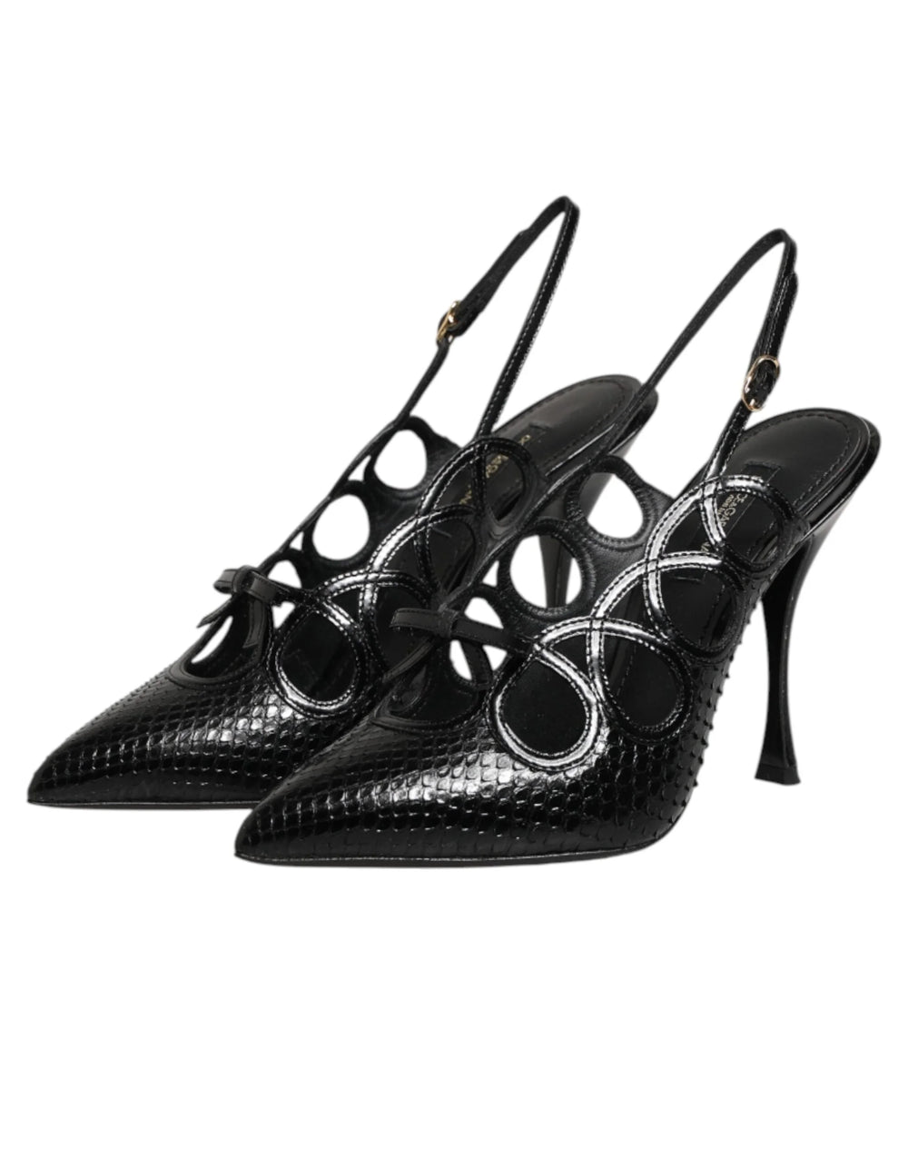 Dolce & Gabbana Leather High Heels Slingback Shoes - EU36.5/US6