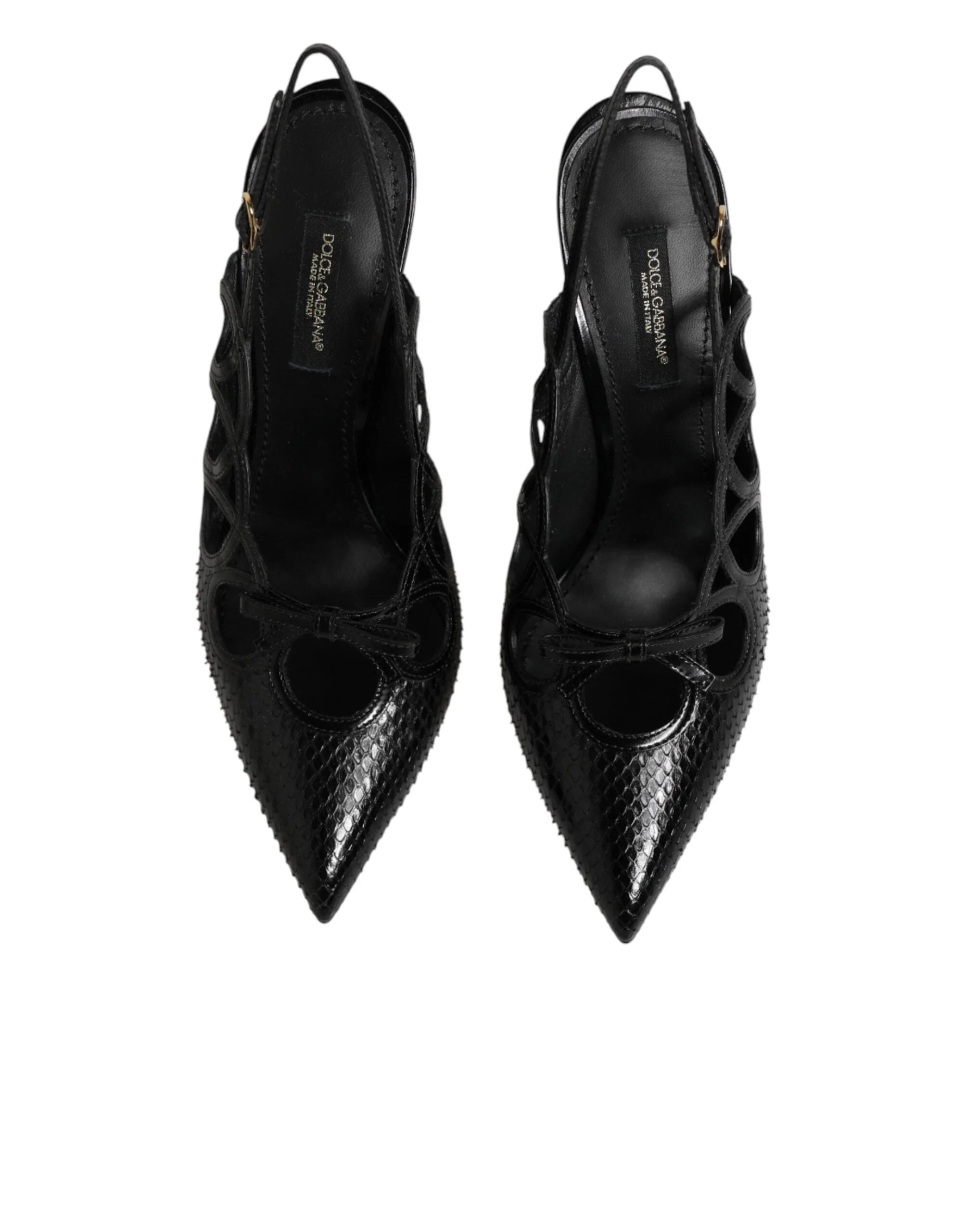 Dolce & Gabbana Leather High Heels Slingback Shoes - EU36.5/US6