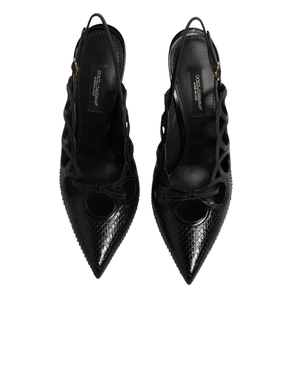 Dolce & Gabbana Leather High Heels Slingback Shoes - EU36.5/US6