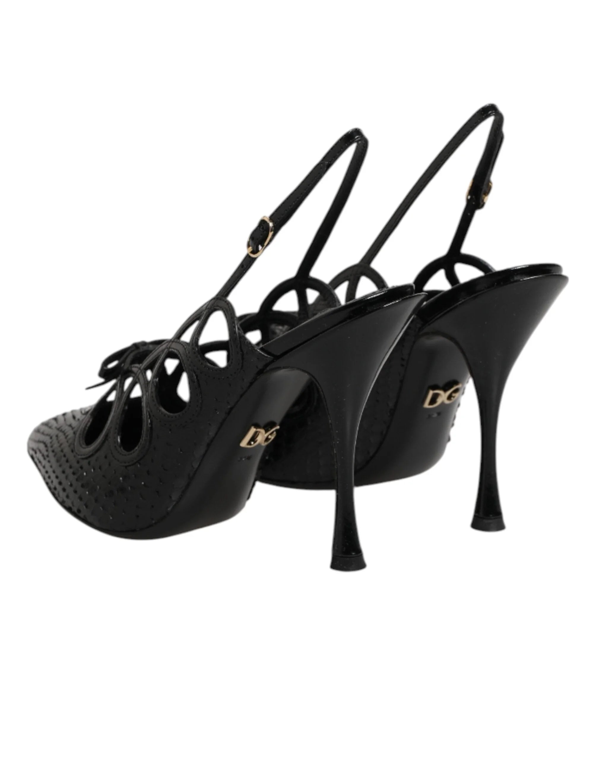 Dolce & Gabbana Leather High Heels Slingback Shoes - EU36.5/US6