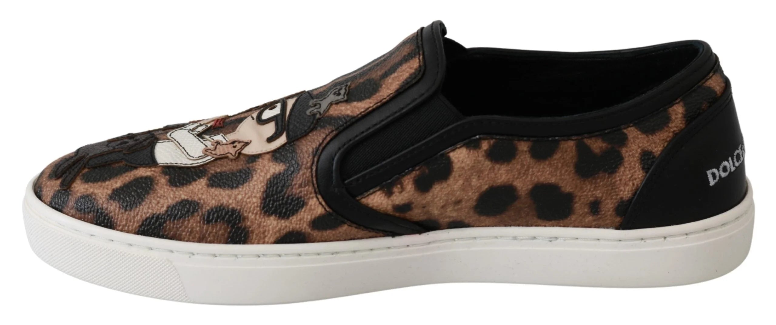Dolce & Gabbana Leather Leopard #dgfamily Loafers Shoes - EU35.5/US5 - Flats