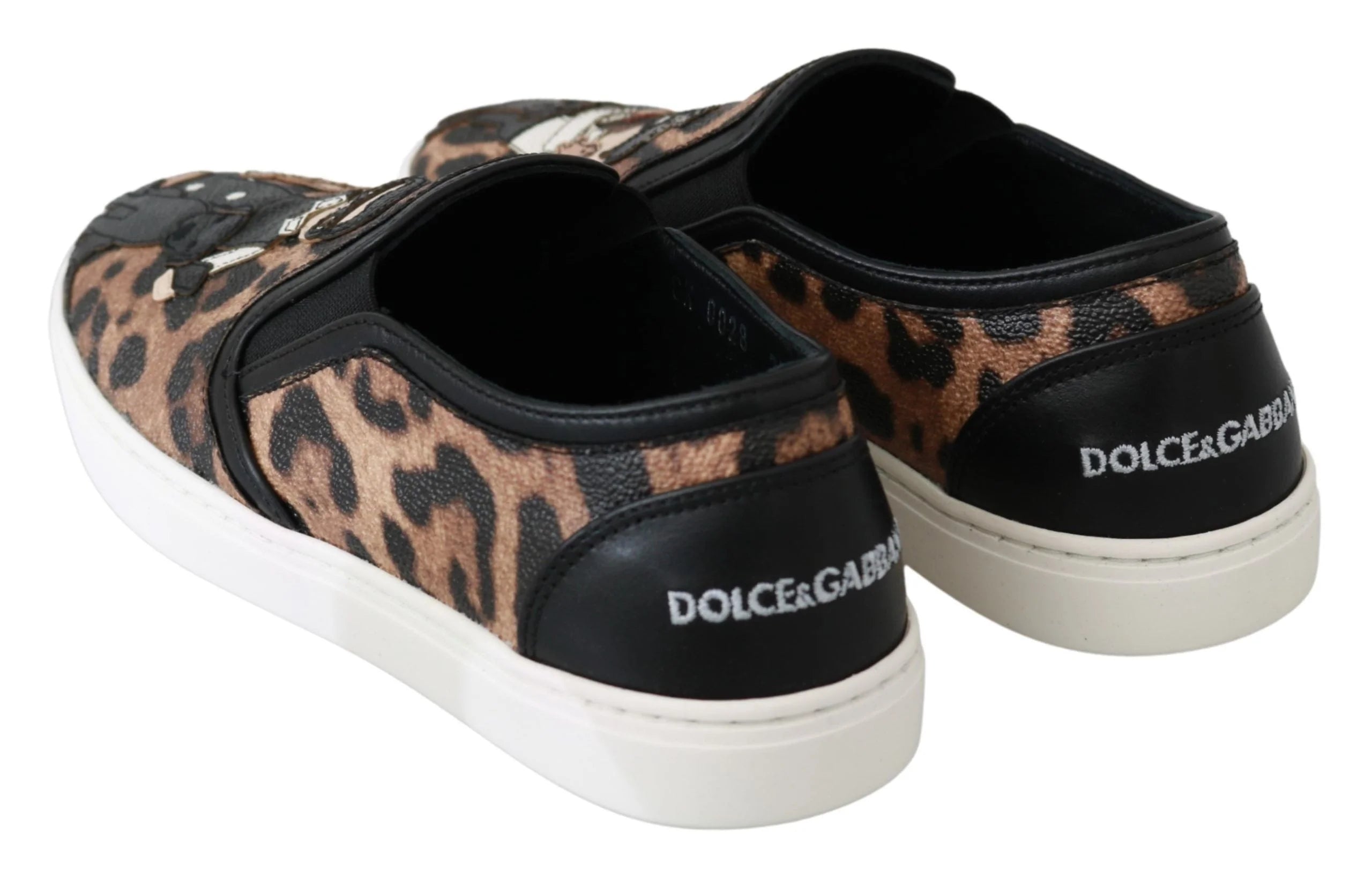 Dolce & Gabbana Leather Leopard #dgfamily Loafers Shoes - EU35.5/US5 - Flats