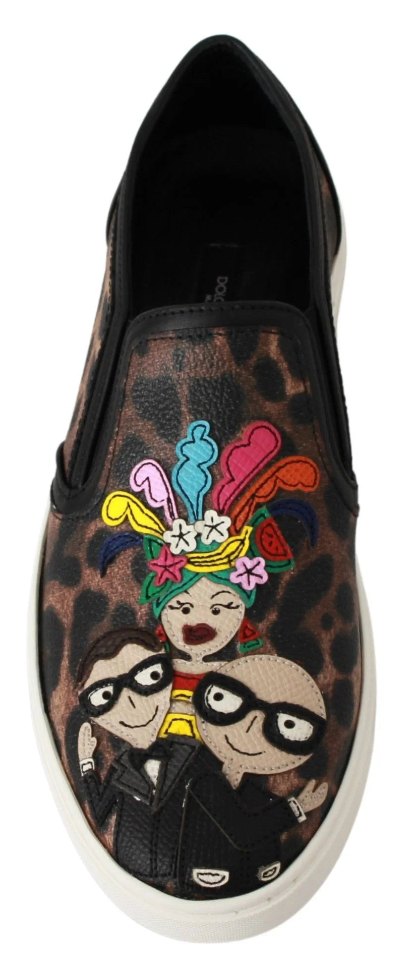 Dolce & Gabbana Leather Leopard #dgfamily Loafers Shoes - Sneakers