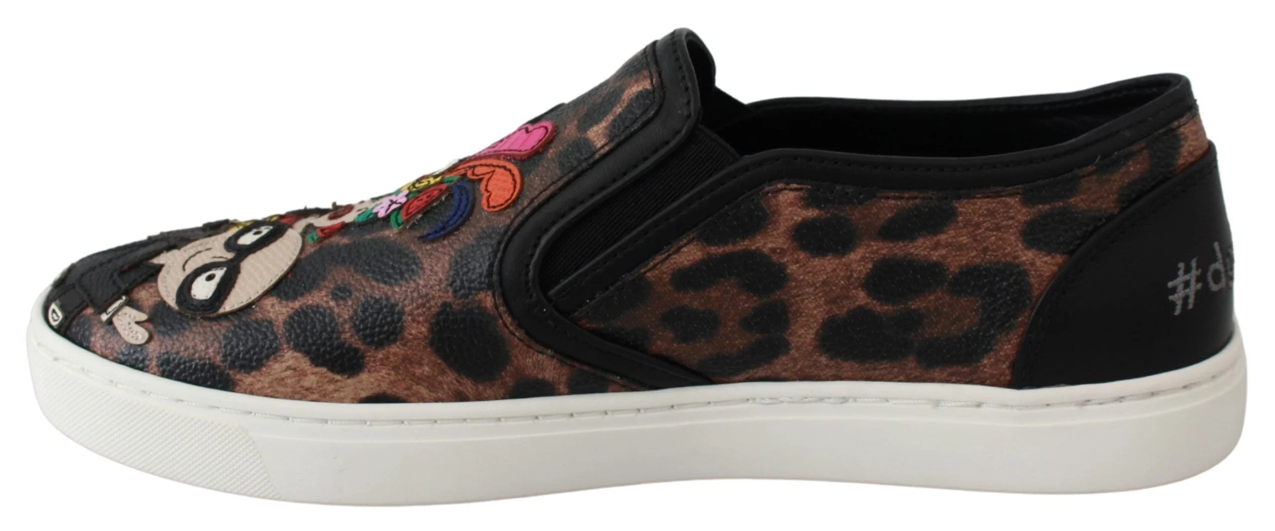 Dolce & Gabbana Leather Leopard #dgfamily Loafers Shoes - Sneakers