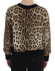 Dolce & Gabbana Leopard Print Crewneck Short Sweater - IT44|L - Sweaters