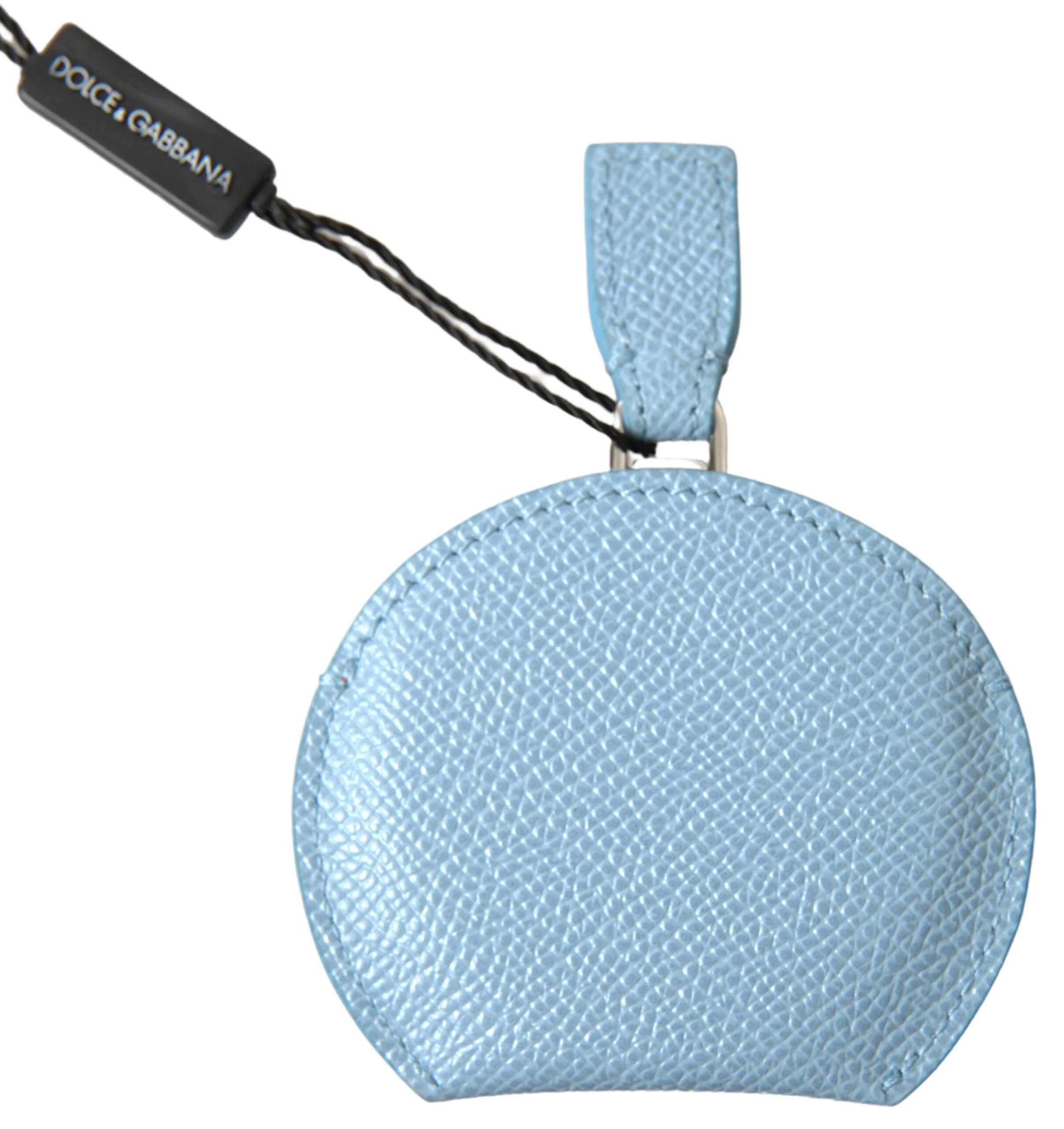 Dolce & Gabbana Light Blue Calfskin Leather Mirror Holder - Face Mirrors