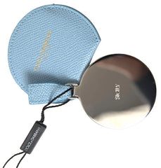 Dolce & Gabbana Light Blue Calfskin Leather Mirror Holder - Face Mirrors