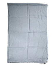 Dolce & Gabbana Light Blue Cashmere Knitted Shawl