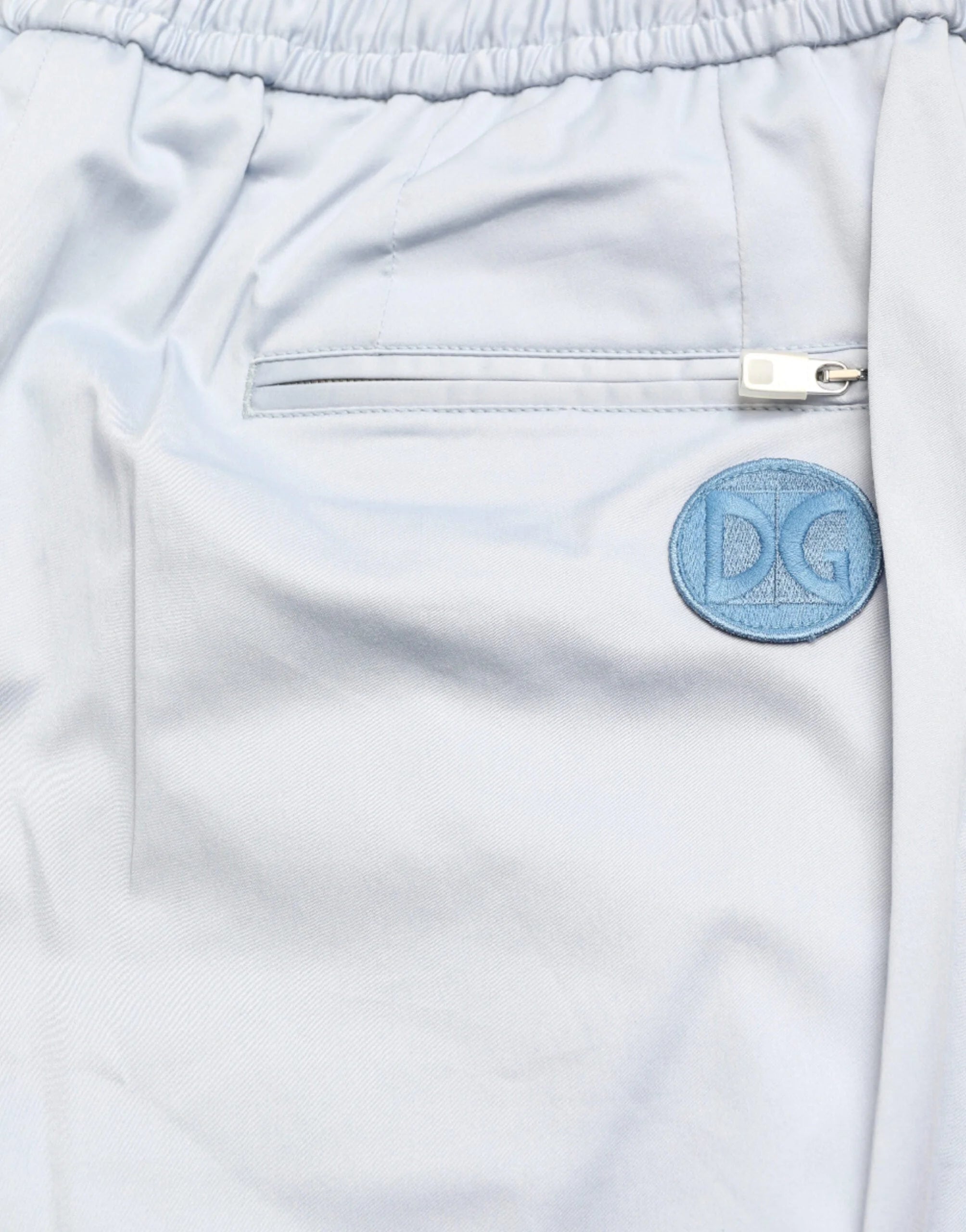 Dolce & Gabbana Light Blue Cotton Stretch Jogger Pants - IT52 | L - Joggers