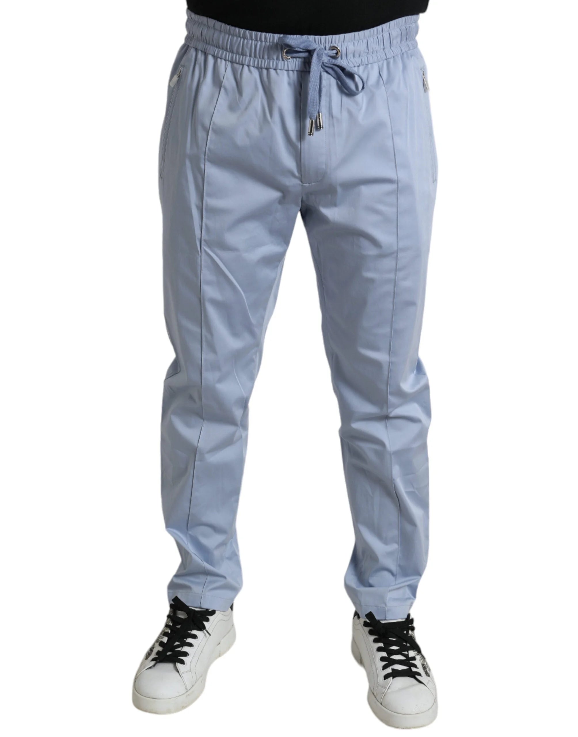 Dolce & Gabbana Light Blue Cotton Stretch Jogger Pants - IT52 | L