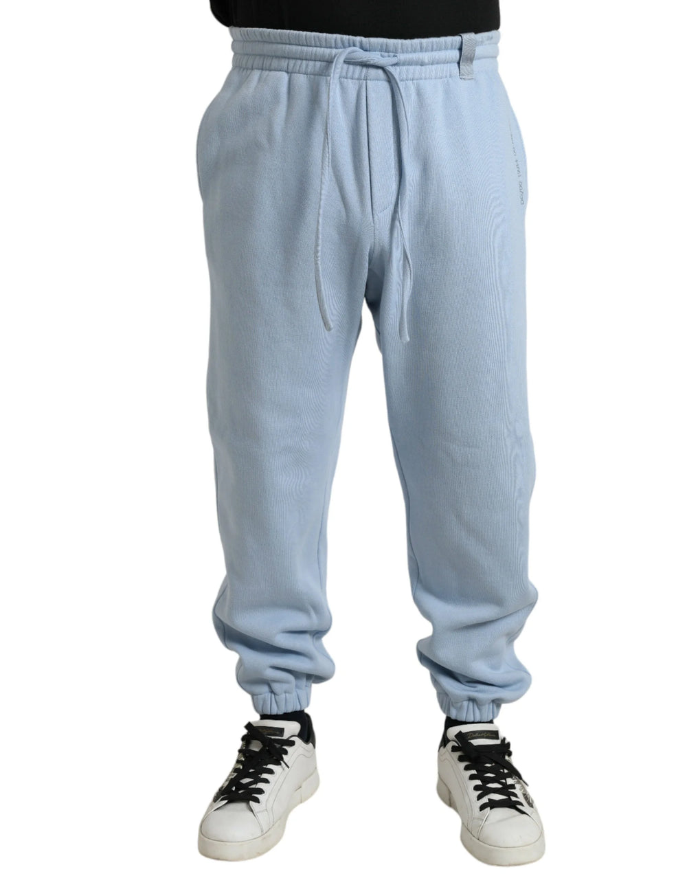 Dolce & Gabbana Light Blue Cotton Sweatpants Men Jogger Pants - IT48 | M - Joggers