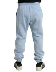 Dolce & Gabbana Light Blue Cotton Sweatpants Men Jogger Pants - IT48 | M - Joggers