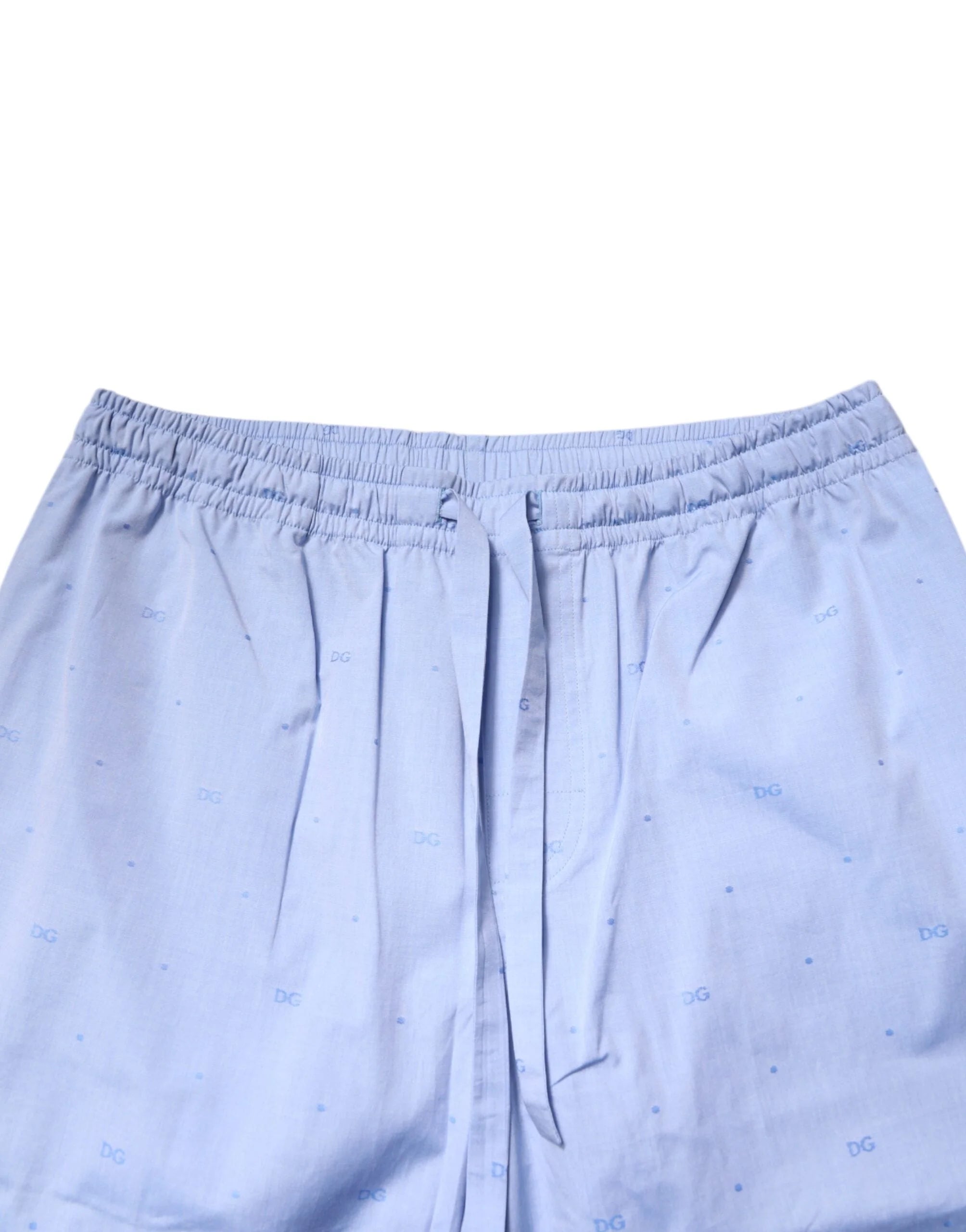 Dolce & Gabbana Light Blue DG Logo Cotton Men Pajama Set Sleepwear - Pajamas