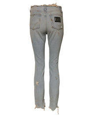 Dolce & Gabbana Light Blue High Waist Skinny Denim Jeans - IT40|S - Jeans