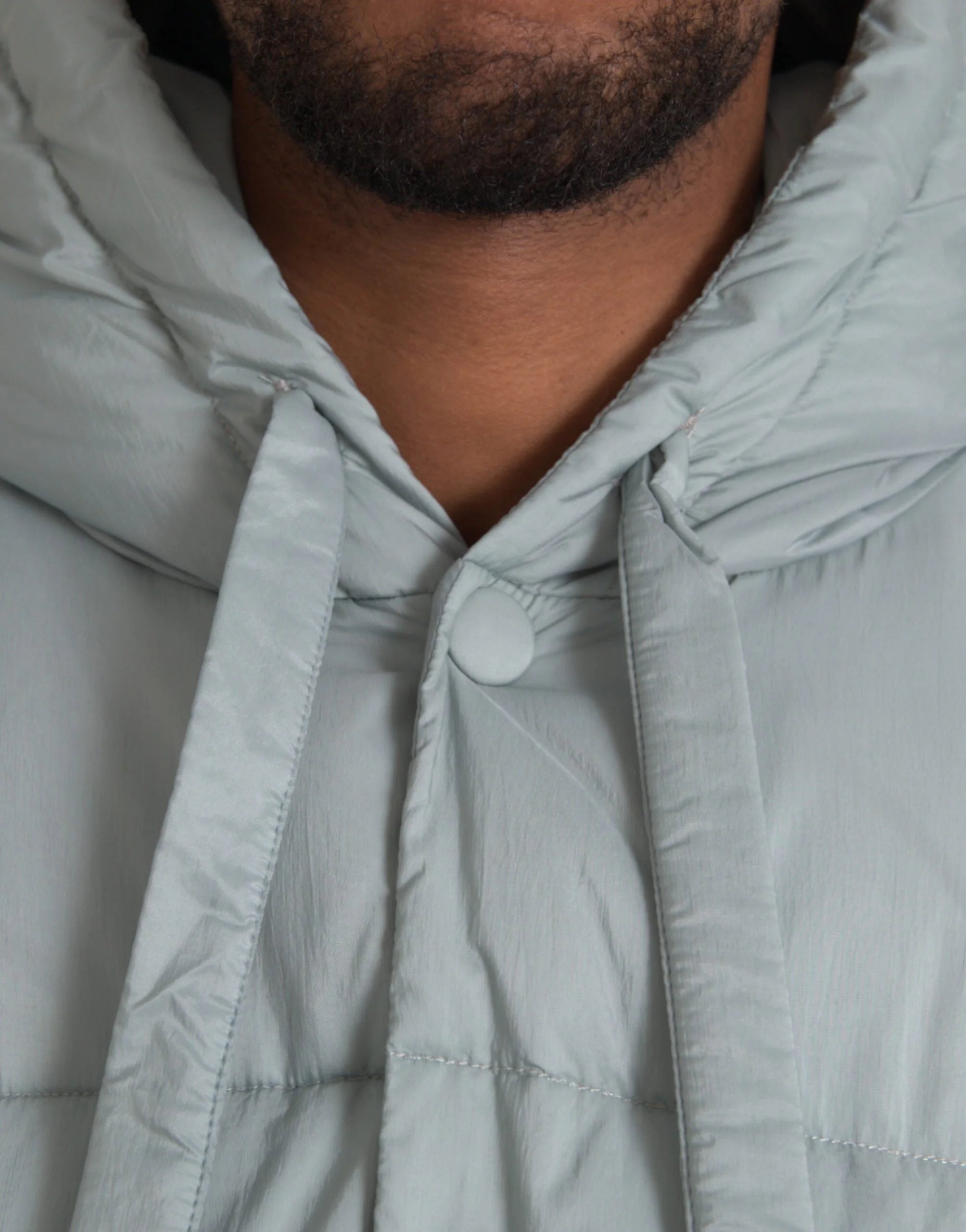 Dolce & Gabbana Light Blue Quilted Hooded Puffer Jacket Men - IT50 | L - Puffer Jackets