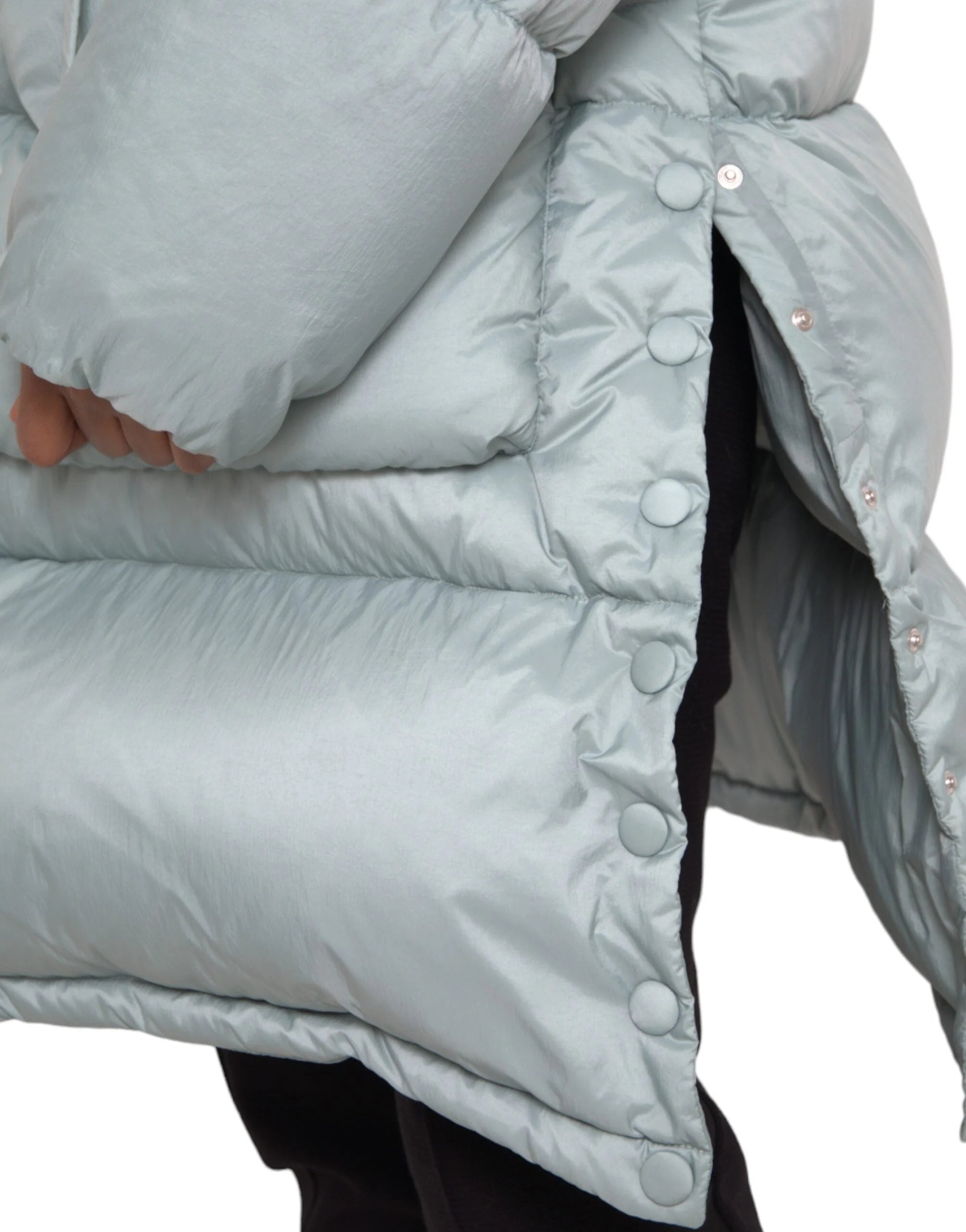 Dolce & Gabbana Light Blue Quilted Hooded Puffer Jacket Men - IT50 | L - Puffer Jackets