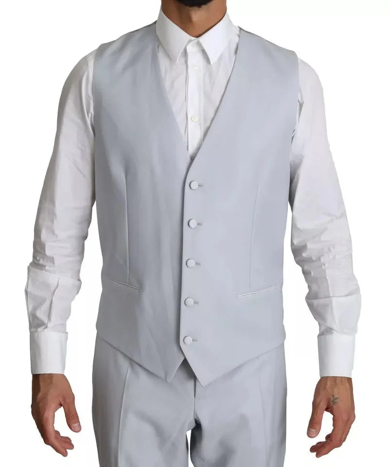 Dolce & Gabbana Light Blue SICILIA Wool 3 Piece Suit - IT52 | XL - Suits